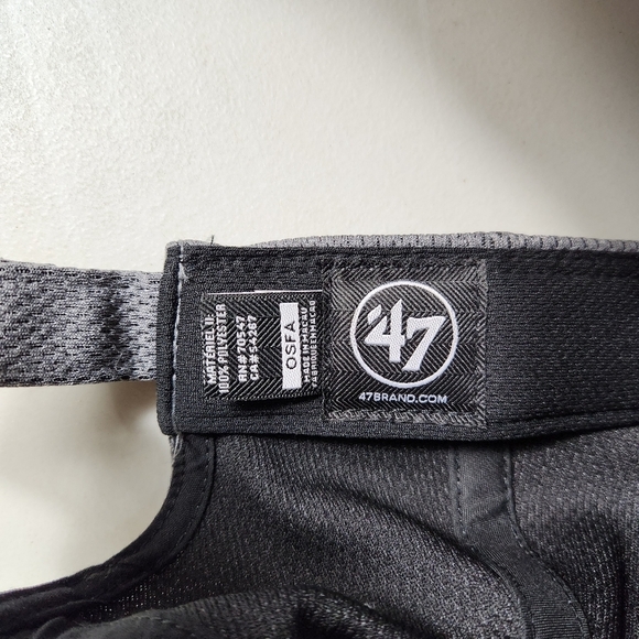 '47 Brand Milwaukee Bucks NBA Black/Gray Mesh Strap Back Cap - Picture 8 of 9